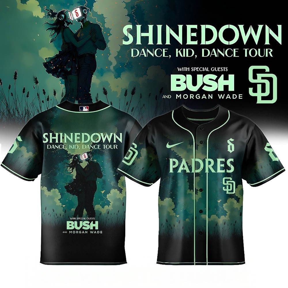 San Diego Padres Shinedown Dance Kid Dance Tour 2025 Baseball Jersey Best Gift For Baseball Fans