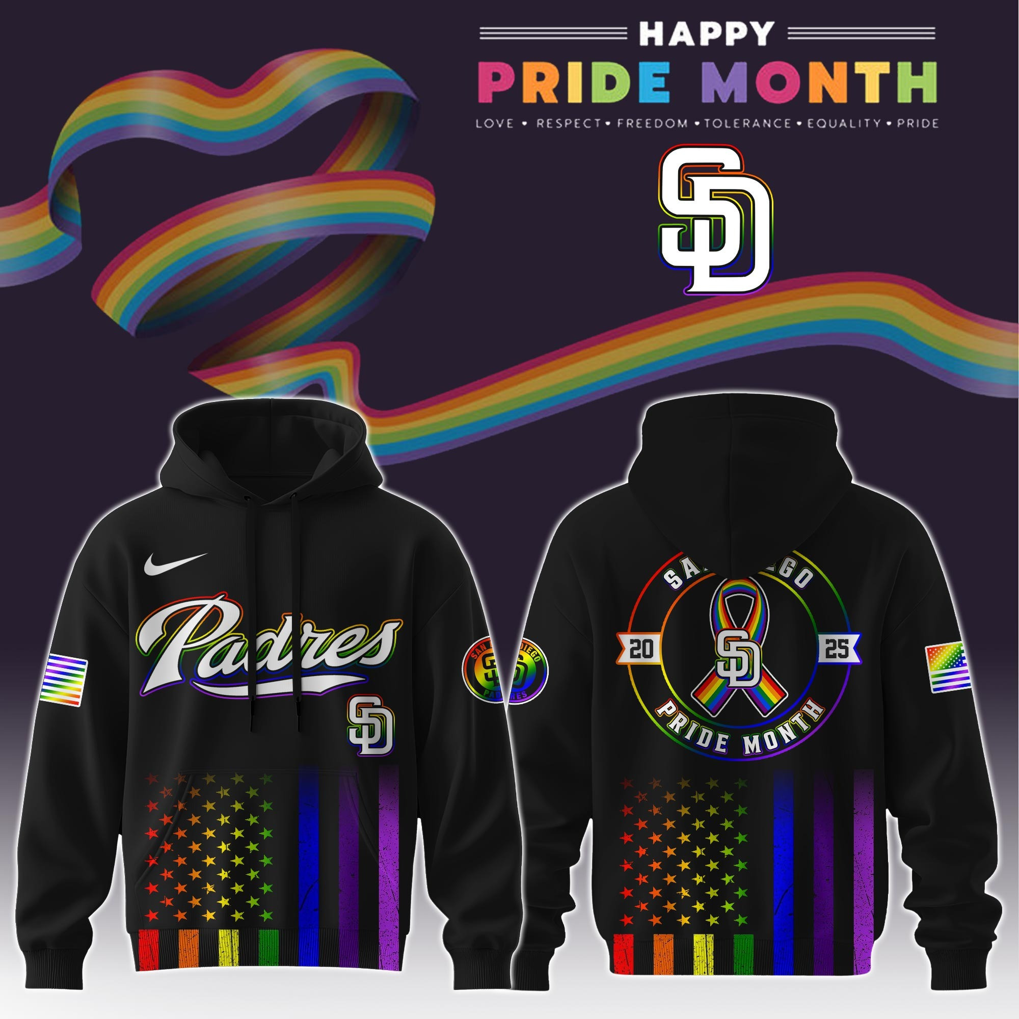 San Diego Padres Special Pride Month Limited Edition Hoodie Baseball Player Gift Ideas