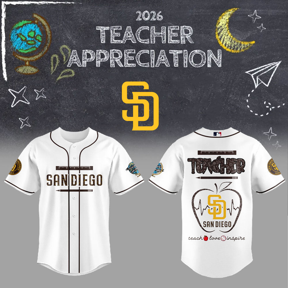 San Diego Padres Teacher Appreciation 2026 Jersey SD Padres Merch Thoughtful Teacher Gifts