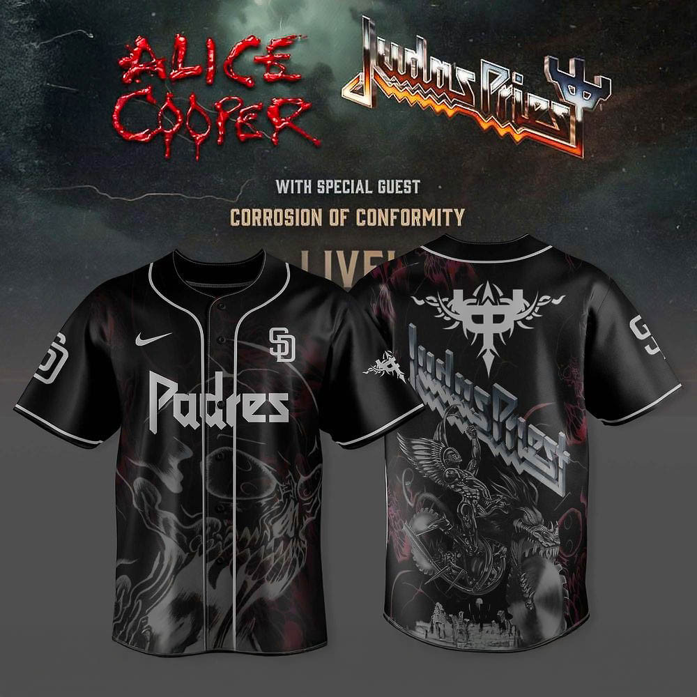 San Diego Padres x Alice Cooper Headlining Tour 2025 Jersey Present Gift Idea For Dad