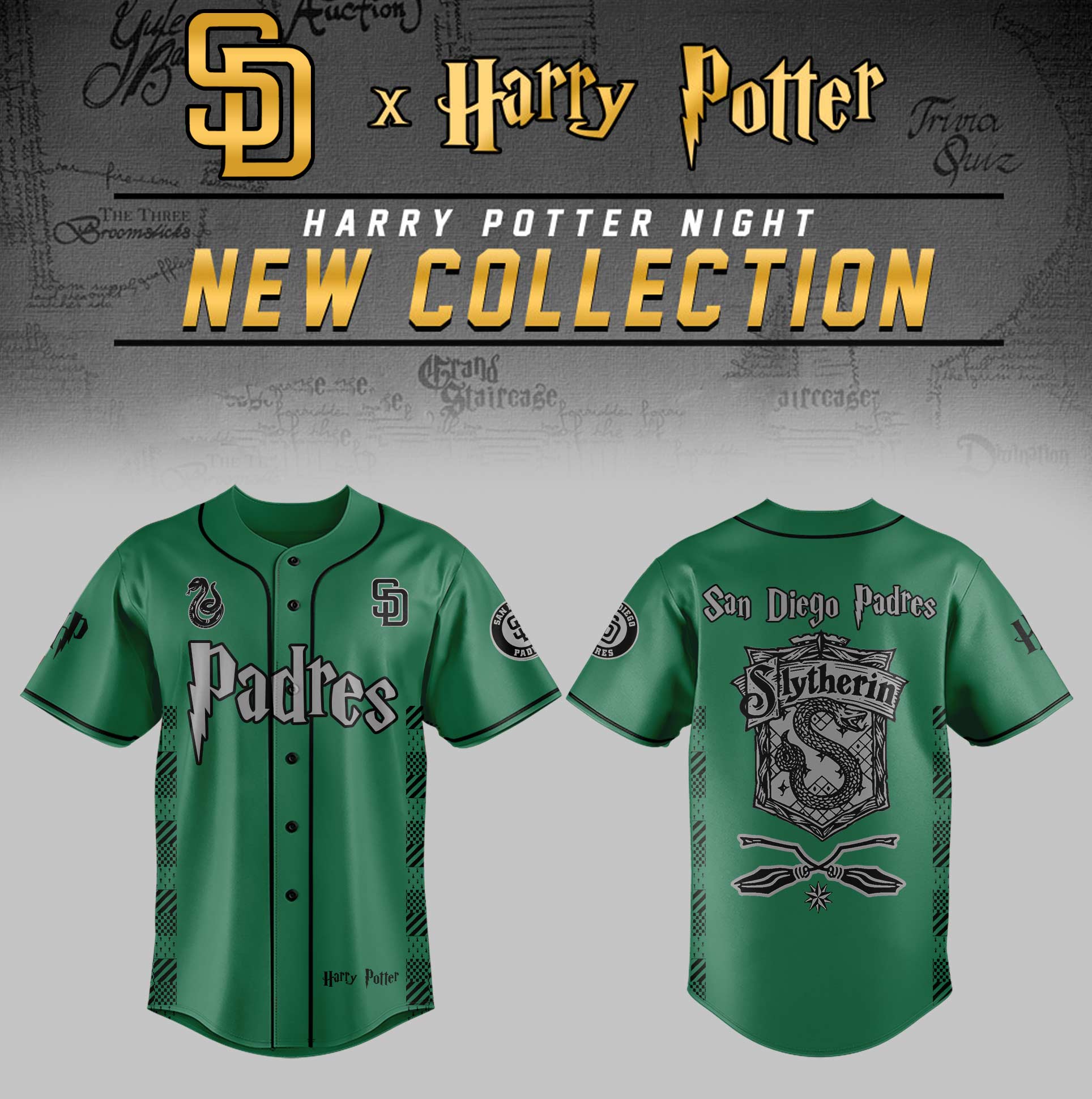 San Diego Padres x Harry Potter Night Slytherin House Jersey Gifts For Baseball Fans
