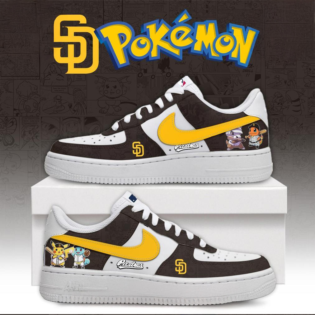 San Diego Padres x Pokemon Go Special Edition Air Force 1 Sneaker Him Gifts