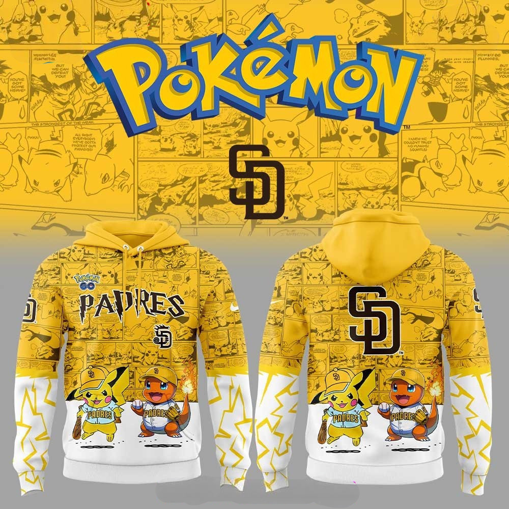 San Diego Padres x Pokemon GO Special Edition Hoodie Gift Ideas For Baseball Fans