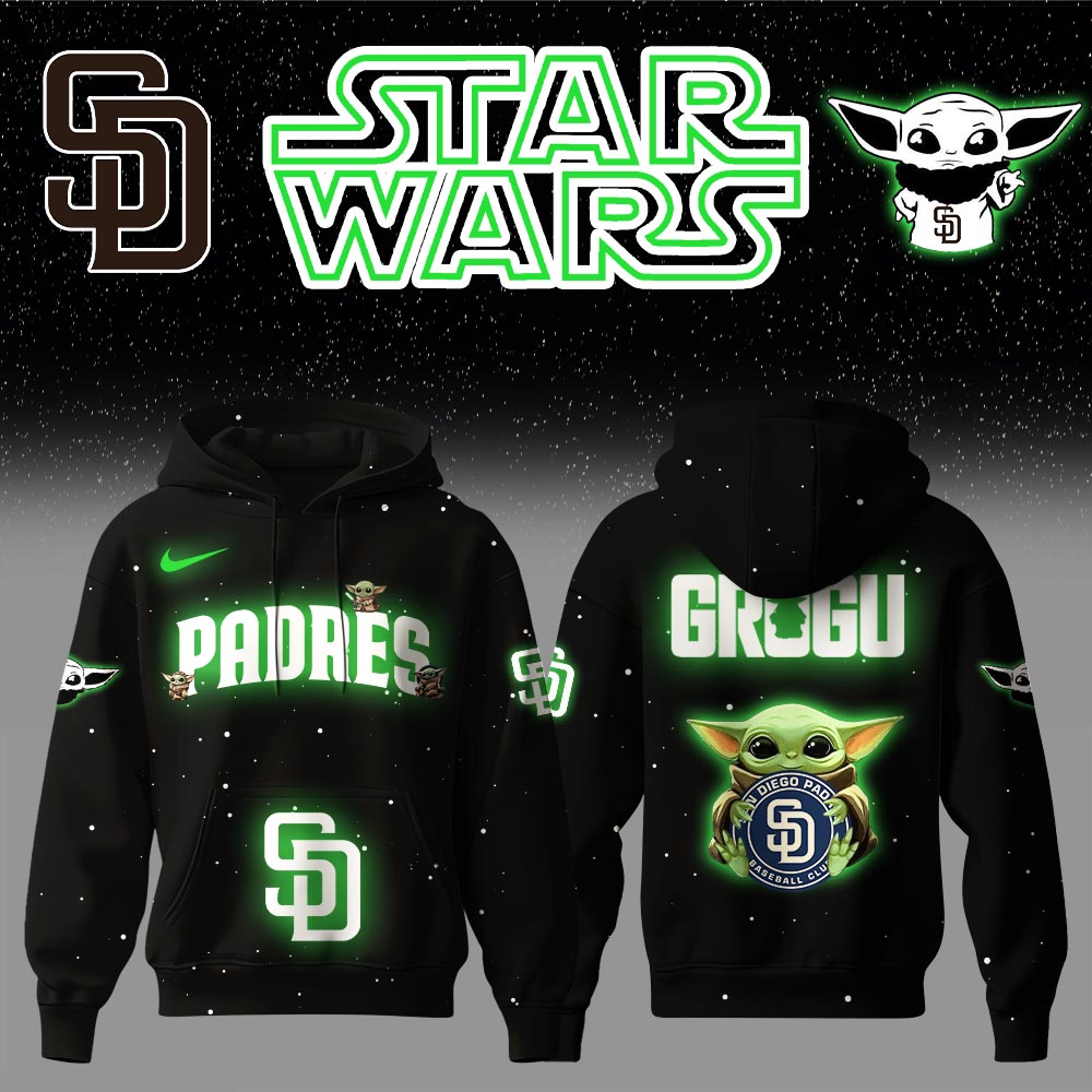 San Diego Padres x Stars Wars Baby Yoda Game Night Hoodie Gifts For Baseball Players