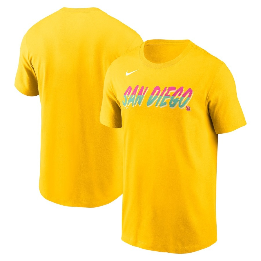 San Diego SD Padres City Connect T-Shirt Gold Gifts For Baseball Fans Father's Day