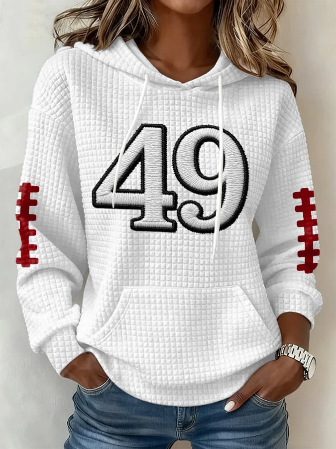 San Francisco 49ers Football Waffle Hoodie SF Pride Hoodie 49ers Super Bowl Merch Game Day Gift San Francisco 49ers Football Waffle Hoodie SF Pride Hoodie 49ers Super Bowl Merch Game Day Gift