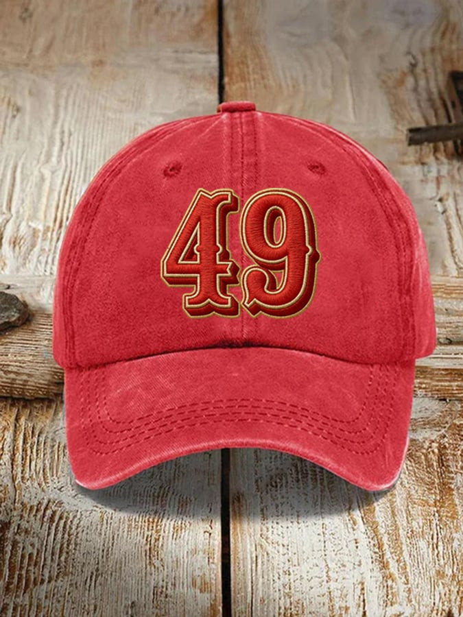 San Francisco 49ers Hat Embroidered SF Football Game Day Cap 49ers Super Bowl Merch Fans Gifts