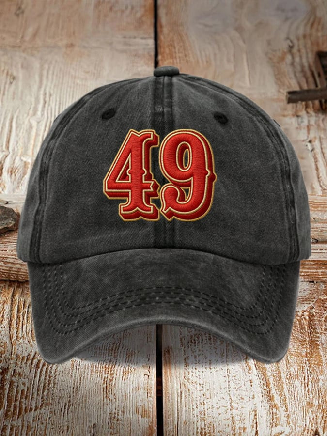 San Francisco 49ers Hat Embroidered SF Football Game Day Cap 49ers Super Bowl Merch Fans Gifts