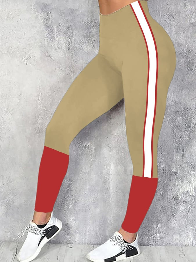 San Francisco 49ers Leggings SF Football Game Day Apparel 49ers Super Bowl Merch