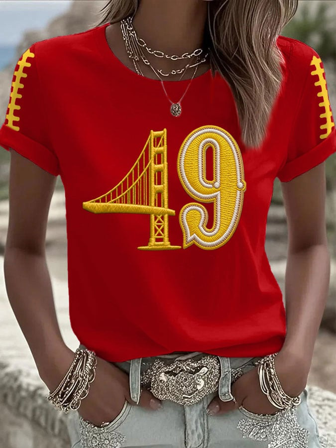 San Francisco 49ers Merch 49 Golden Bridge T-Shirt Game Day Present Ideas