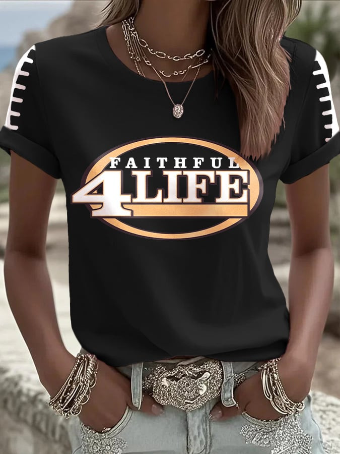 San Francisco 49ers Merch Faithful 4life T-Shirt Present Ideas For Football Players