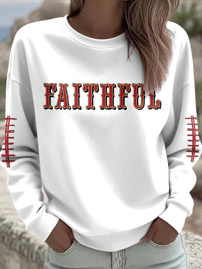 San Francisco 49ers Merch Faithful Game Day Sweatshirt Unique Football Player Presents
