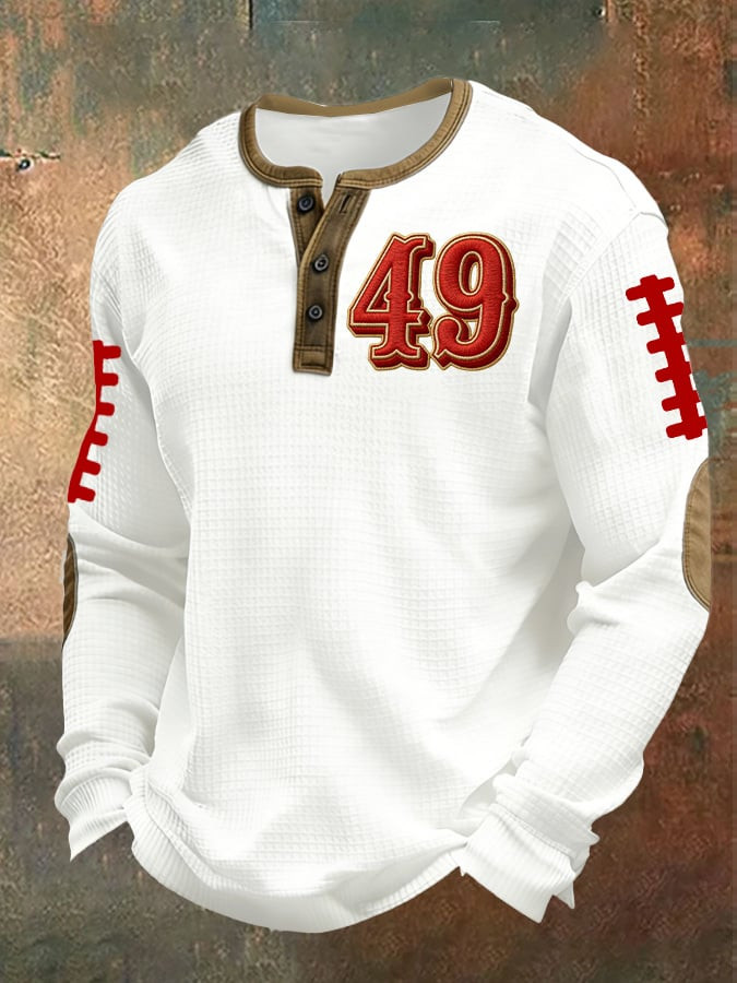 San Francisco 49ers Merch Football Button Long Sleeve Shirt 49ers Clothing Line