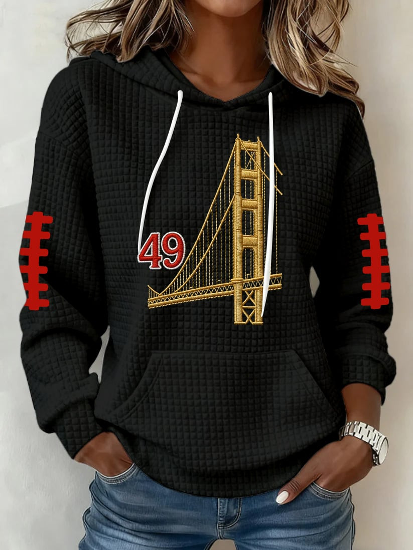 San Francisco 49ers Super Bowl Waffle Hoodie San Francisco Victory Hoodie 49ers Merch