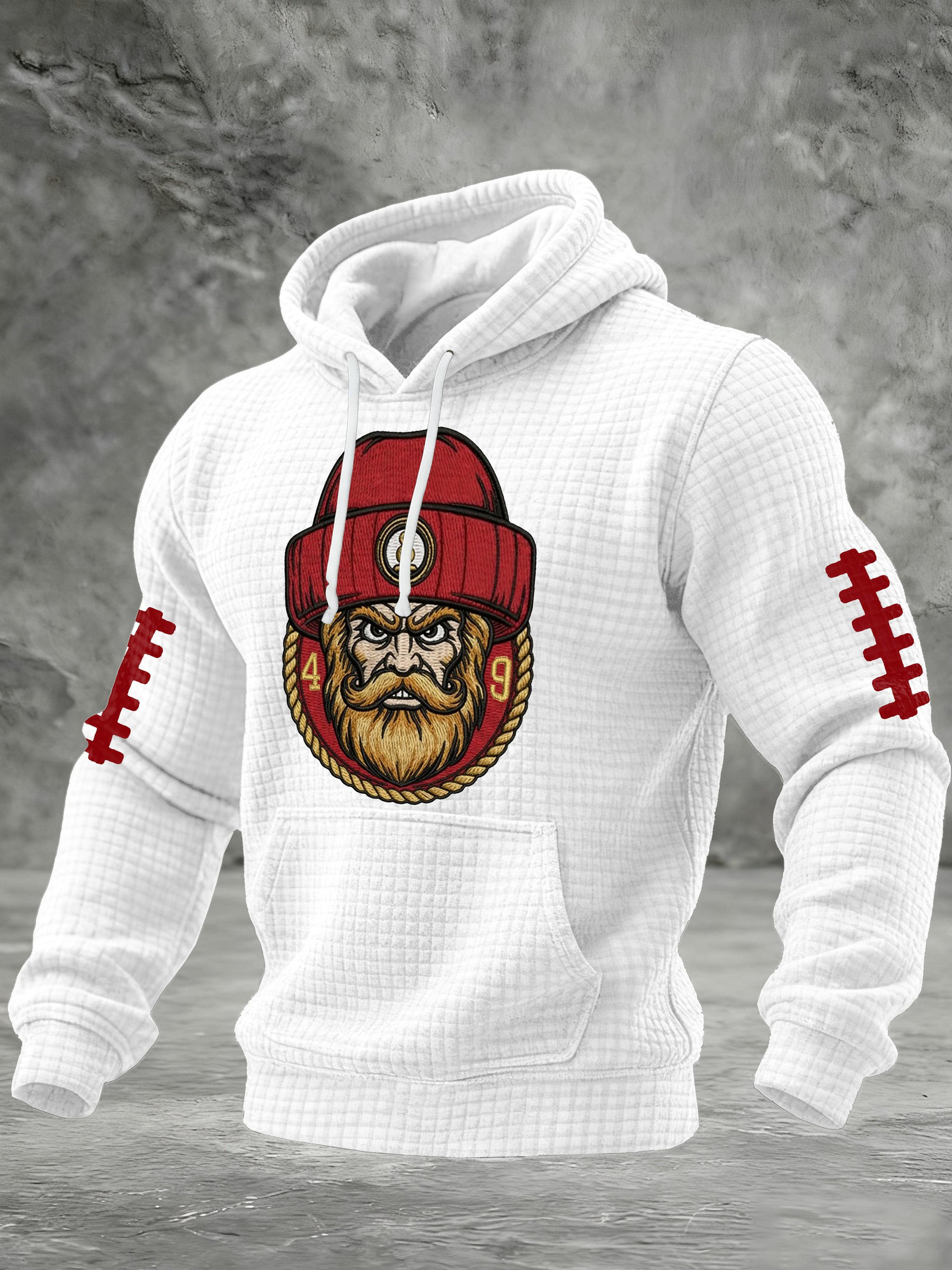 San Francisco 49ers Super Bowl Waffle Hoodie SF Pride Hoodie Game Day Apparel Dad Gifts