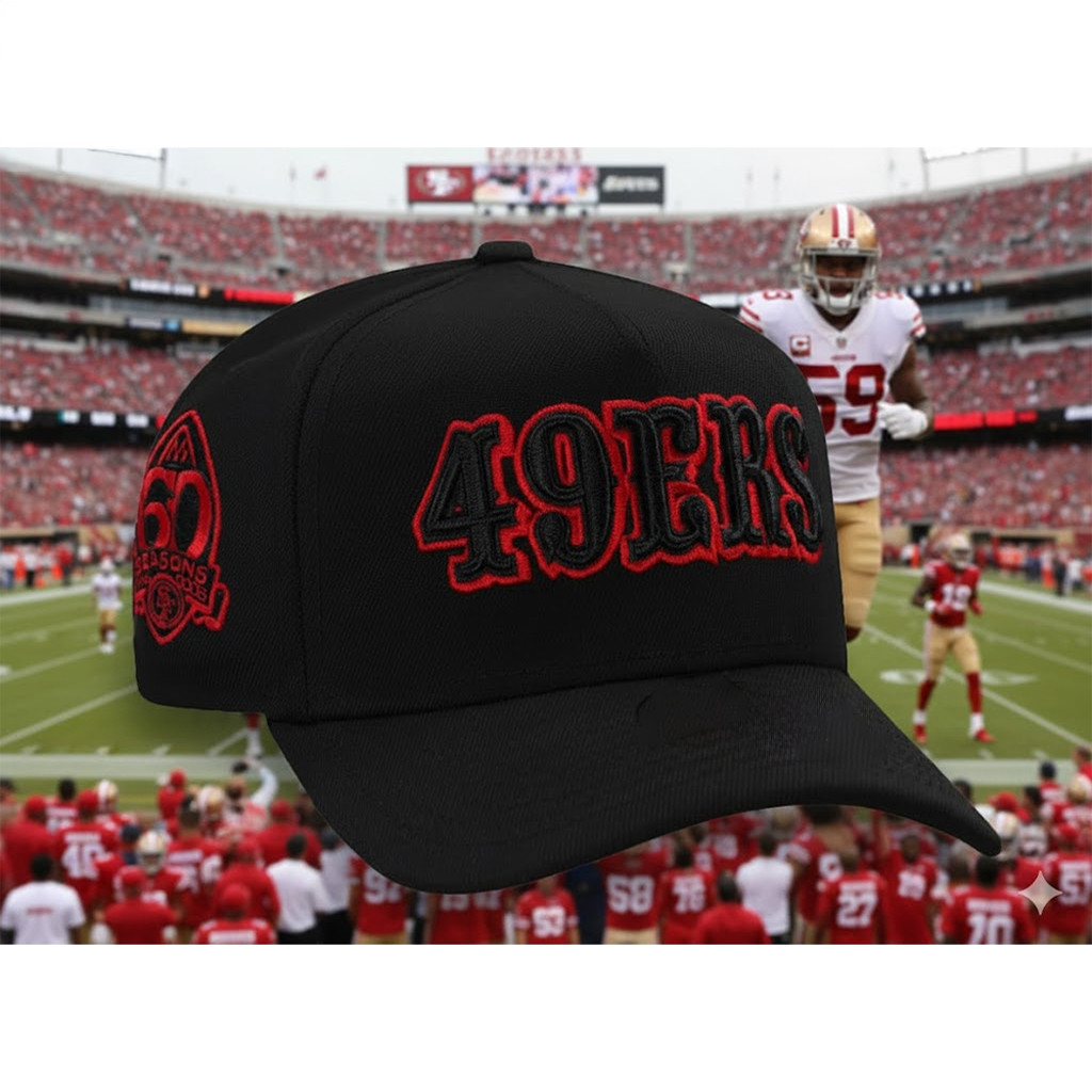 San Francisco Football 60 Seasons Hat San Francisco Football Merch Gifts For Football Lovers