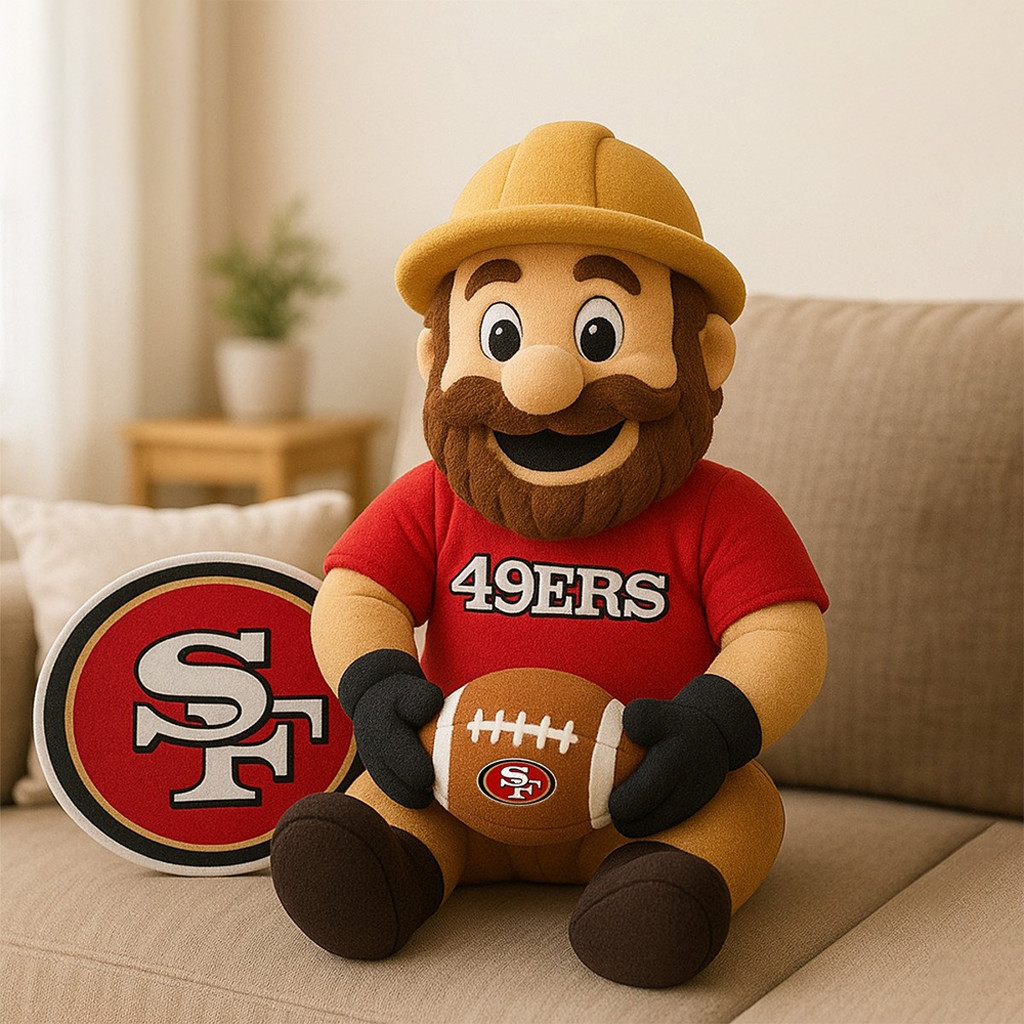 San Francisco Football Mascot Sourdough Sam Plush Pillow Christmas Gifts For Boyfriend San Francisco Football Mascot Sourdough Sam Plush Pillow Christmas Gifts For Boyfriend