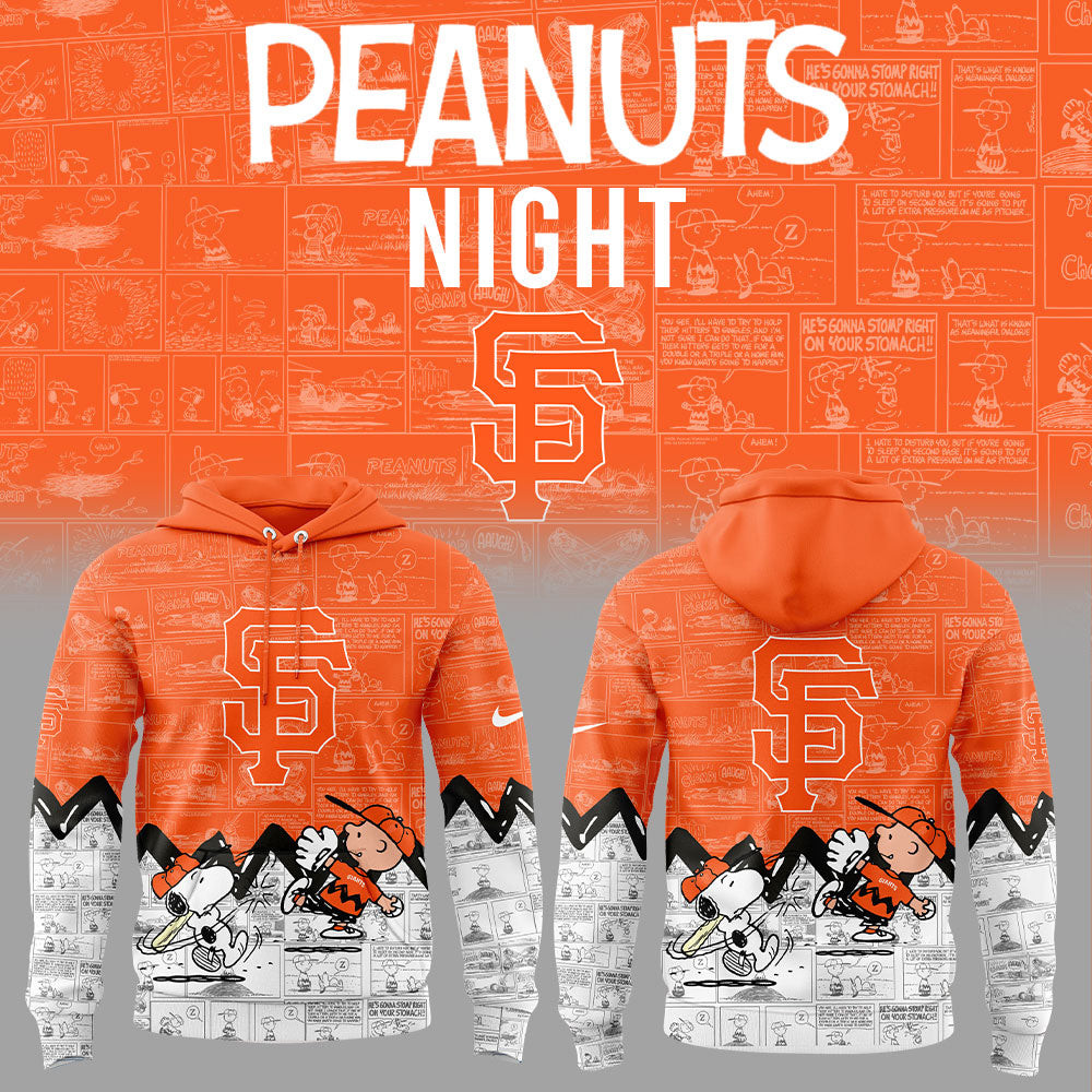 San Francisco Giants 75th Anniversary Of Peanuts Hoodie SF Giants Merch Cute Snoopy Gifts
