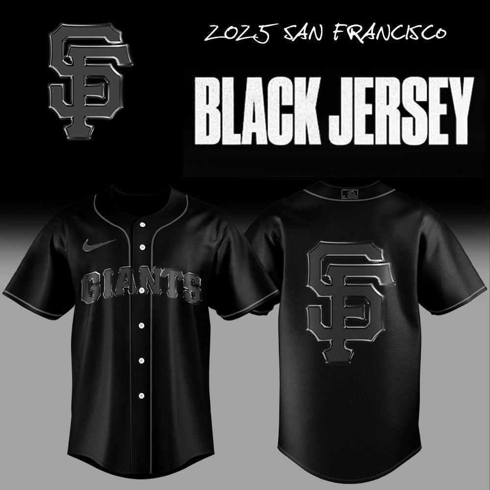 San Francisco Giants Back In Black Jersey Best Gifts For Baseball Fans