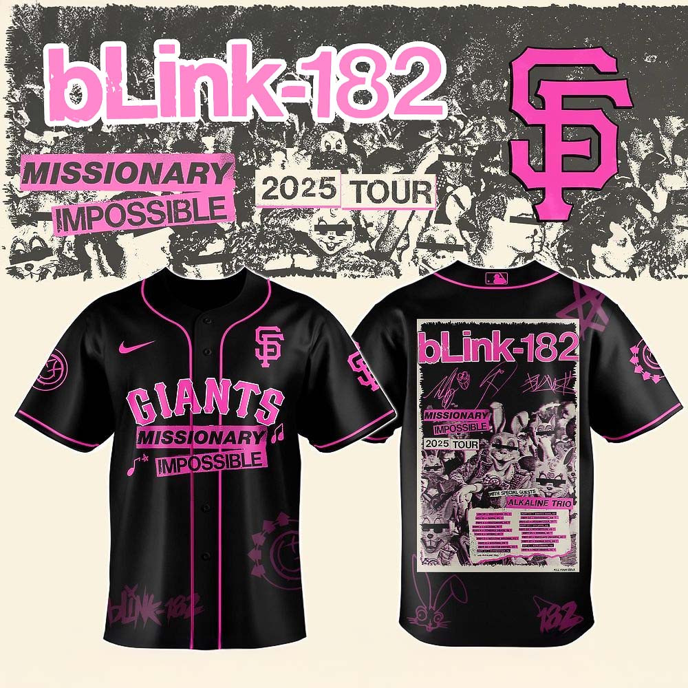 San Francisco Giants Blink 182 Missionary Impossible Tour 2025 Jersey Best Gift For Baseball Fans