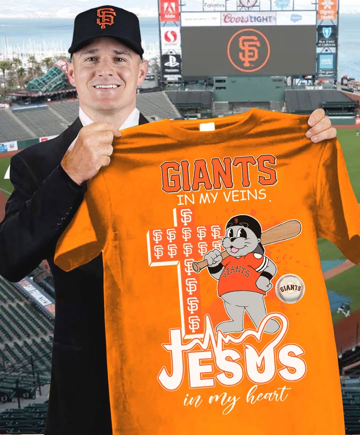 San Francisco Giants Faith T-Shirt Jesus In My Heart Gift Ideas For Baseball Players