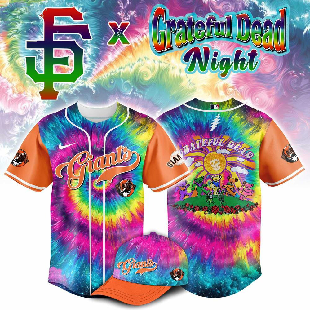San Francisco Giants Grateful Dead Night Limited Edition Tie-Dye Baseball Jersey Fans Gifts
