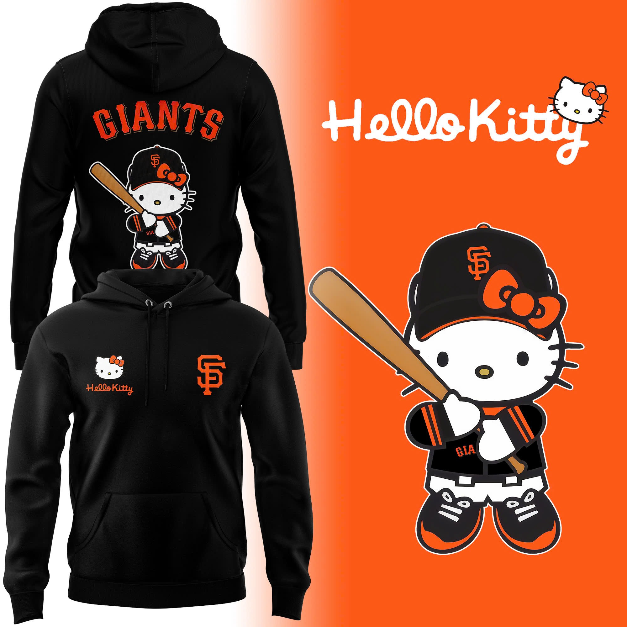 San Francisco Giants Hello Kitty Hoodie Cute Gifts For SF Giants Fans For Her