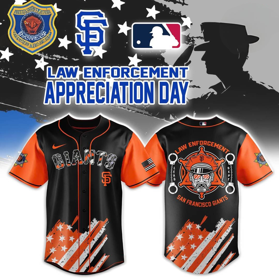 San Francisco Giants Law Enforcement Appreciation Day Special Baseball Jersey Him Gitfs