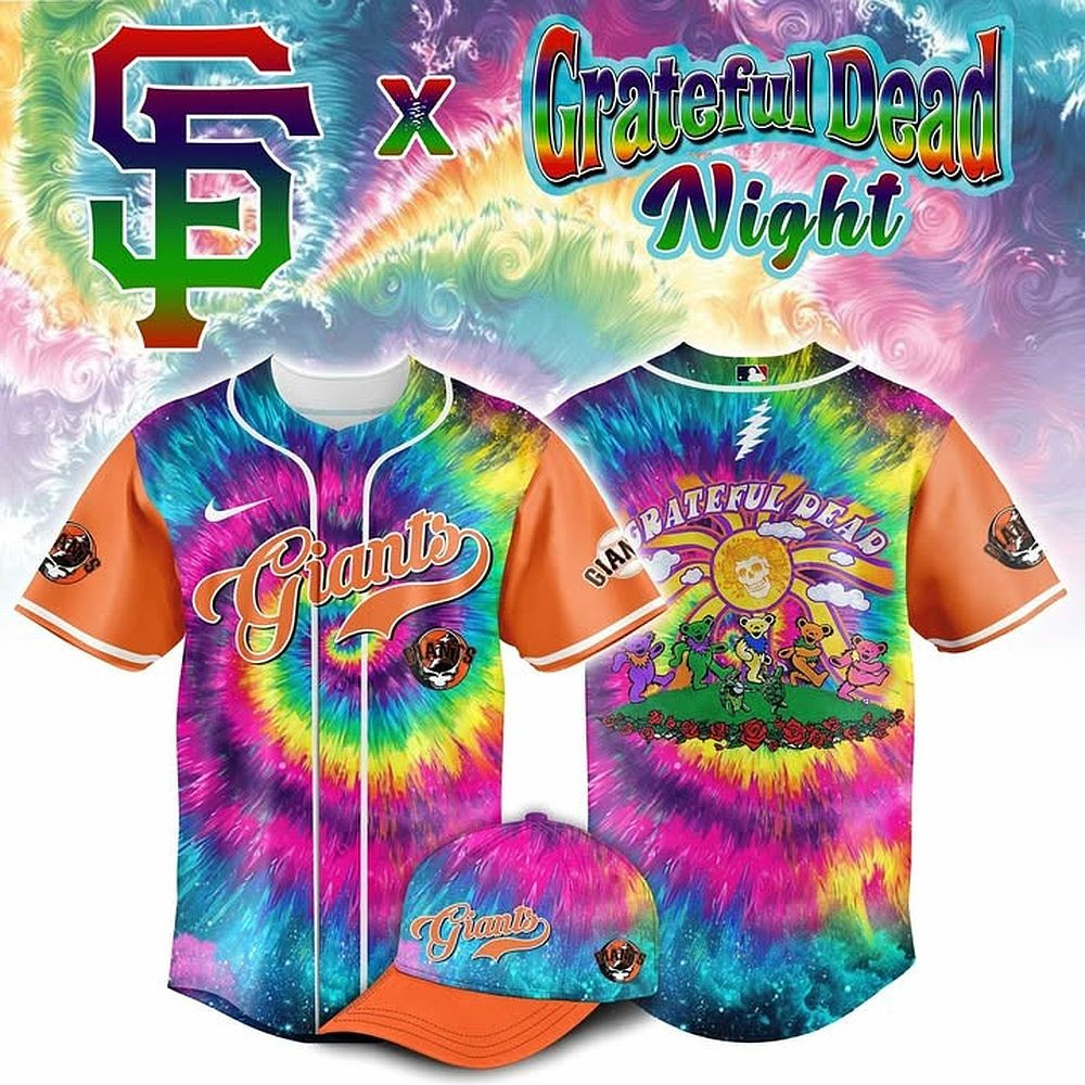 San Francisco Giants MLB x Grateful Dead Giants Night Tie-Dye Jersey Special Gift For Baseball Supporters