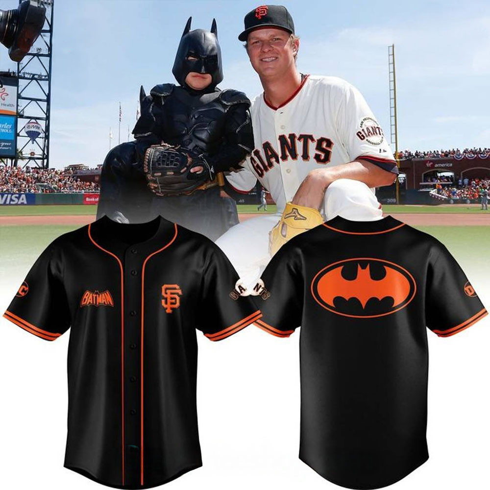 San Francisco Giants x Batman Special Baseball Jersey Best Sport Gift For Father