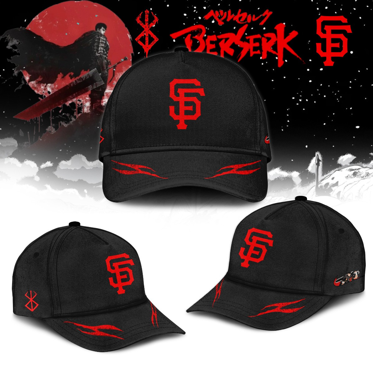 San Francisco Giants x Berserk Limited Edition Hat Gifts For Baseball Lovers
