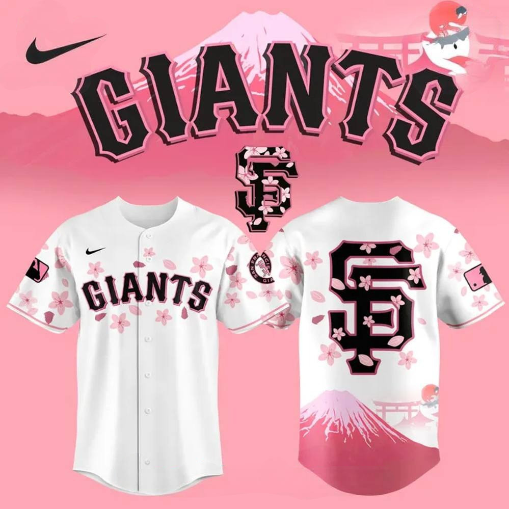 San Francisco Giants x Cherry Blossom Special Baseball Jersey Best Gifts For Baseball Fans