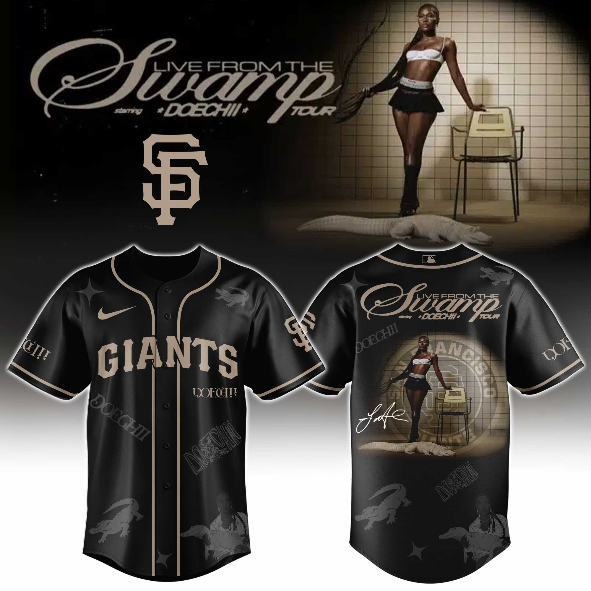 San Francisco Giants x Doechii Live From The Swamp Tour Jersey Music Gift Ideas For Guys
