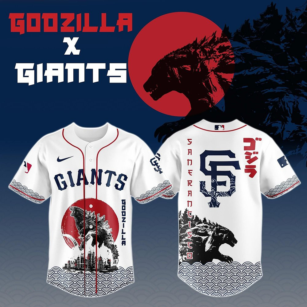 San Francisco Giants x Godzilla Baseball Jersey