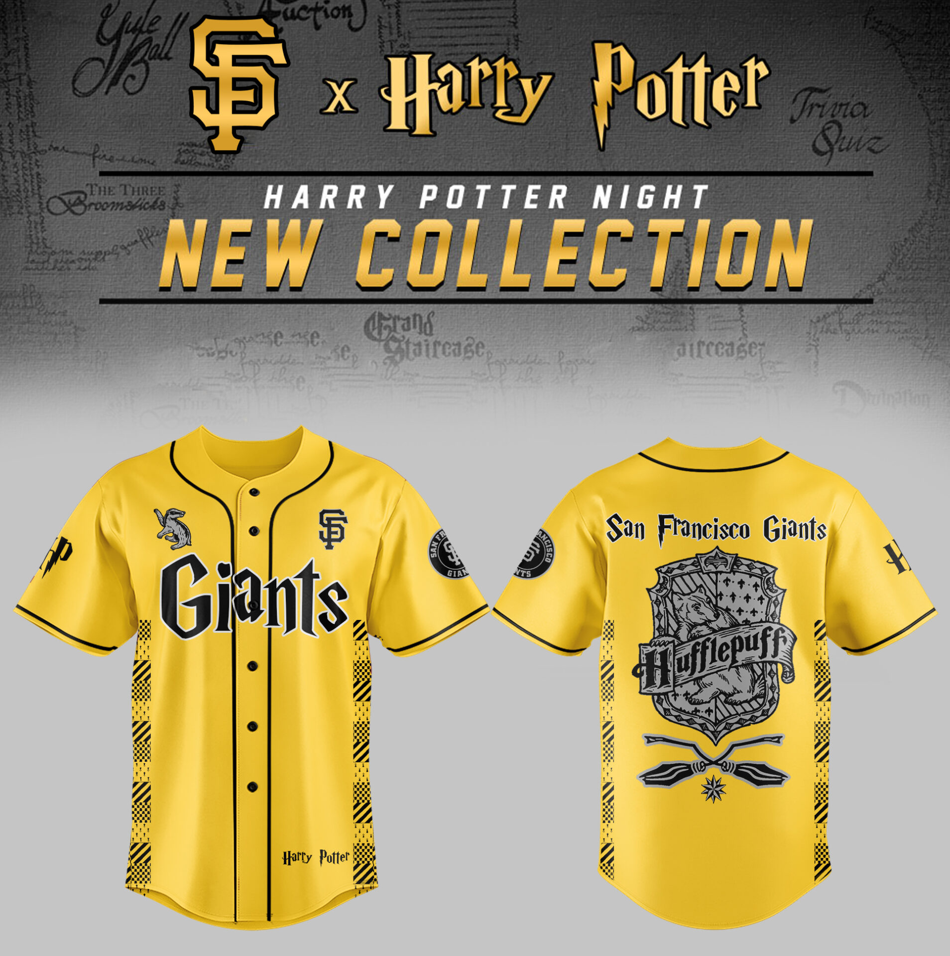 San Francisco Giants x Harry Potter Night Hufflepuff House Jersey Baseball Gifts Idea