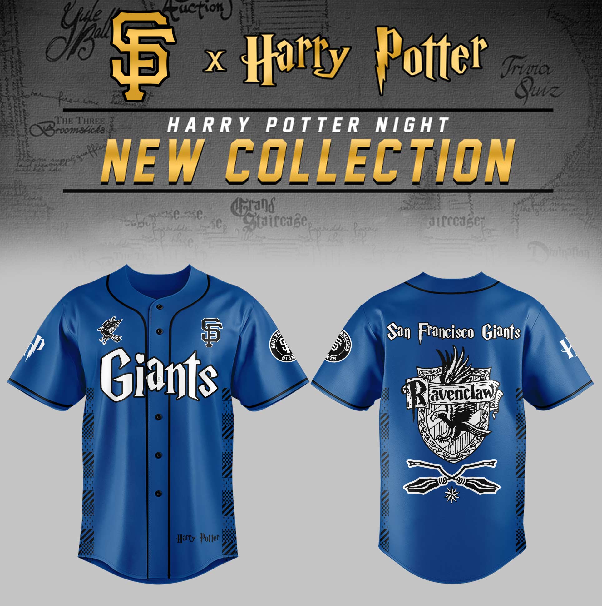 San Francisco Giants x Harry Potter Night Ravenclaw House Jersey Baseball Fan Gifts