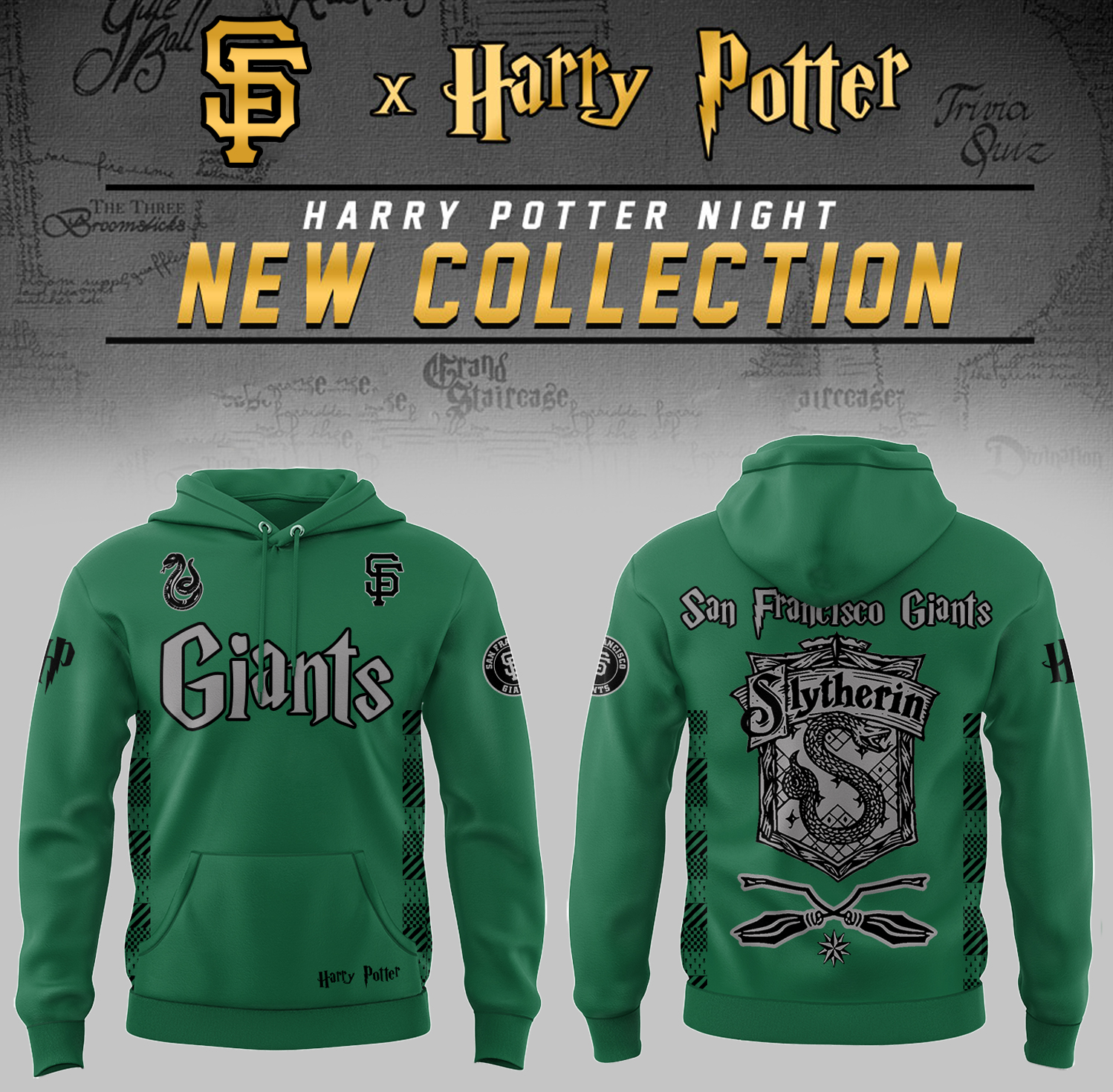 San Francisco Giants x Harry Potter Night Slytherin House Hoodie Baseball Father's Day Gifts