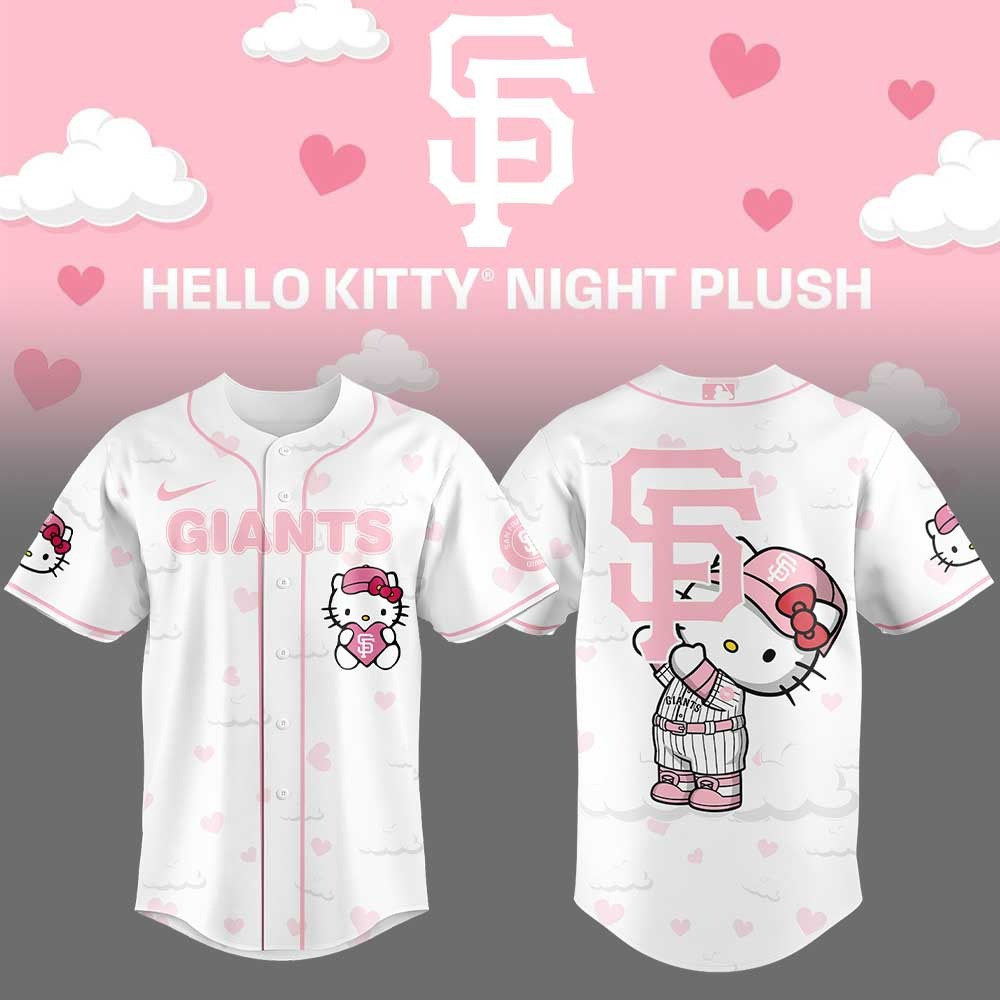 San Francisco Giants x Hello Kitty Night Plush Jersey Baseball Enthusiast Gifts