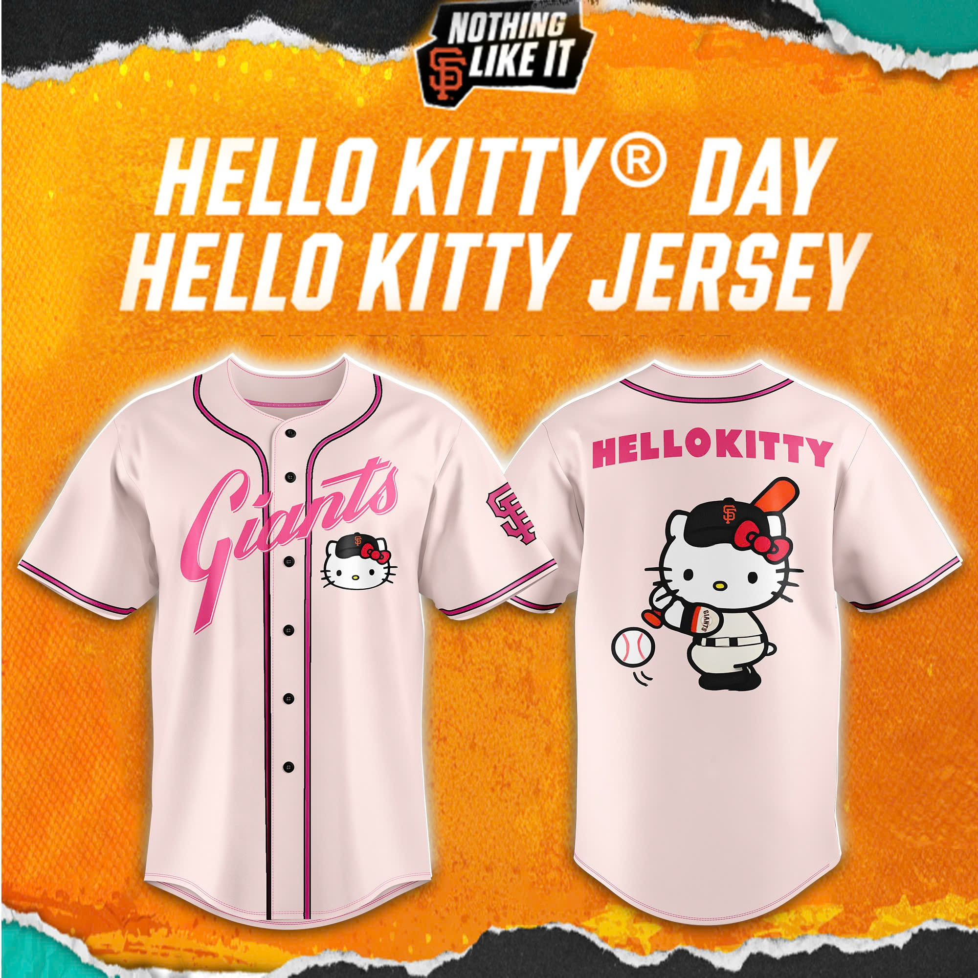 San Francisco Giants x Hello Kitty Version 2025 Jersey Best Gifts For Baseball Fans