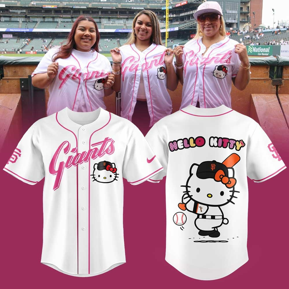 San Francisco Giants x Hello Kitty White Jersey Presents For Baseball Fans