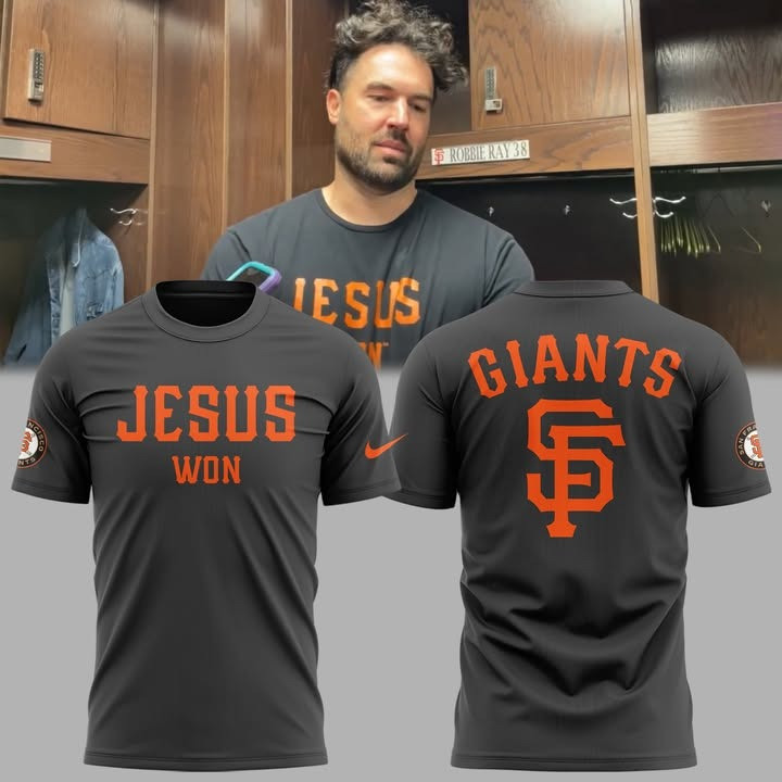 San Francisco Giants x Jesus Won 2025 T-Shirt Gifts For Baseball Fans