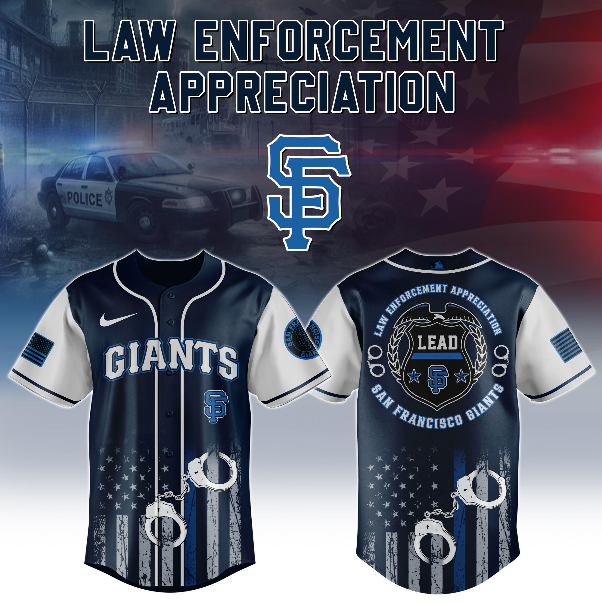 San Francisco Giants x Law Enforcement Appreciation Day Jersey Present For Baseball Lover