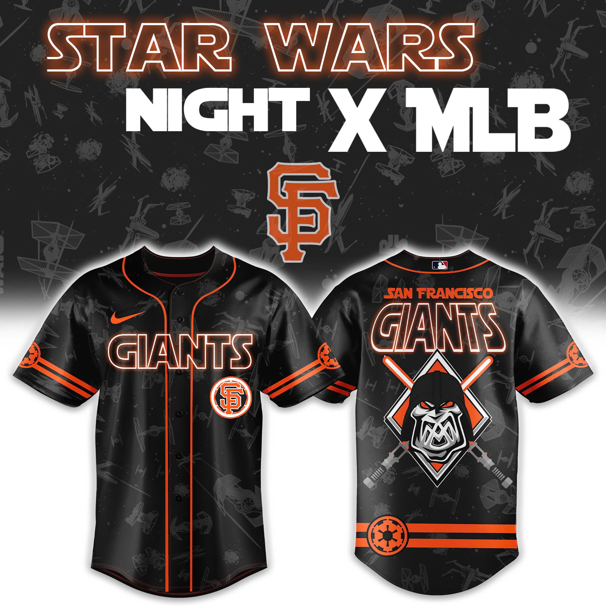San Francisco Giants x Star Wars Night 2025 Baseball Jersey Baseball Player Gift Ideas
