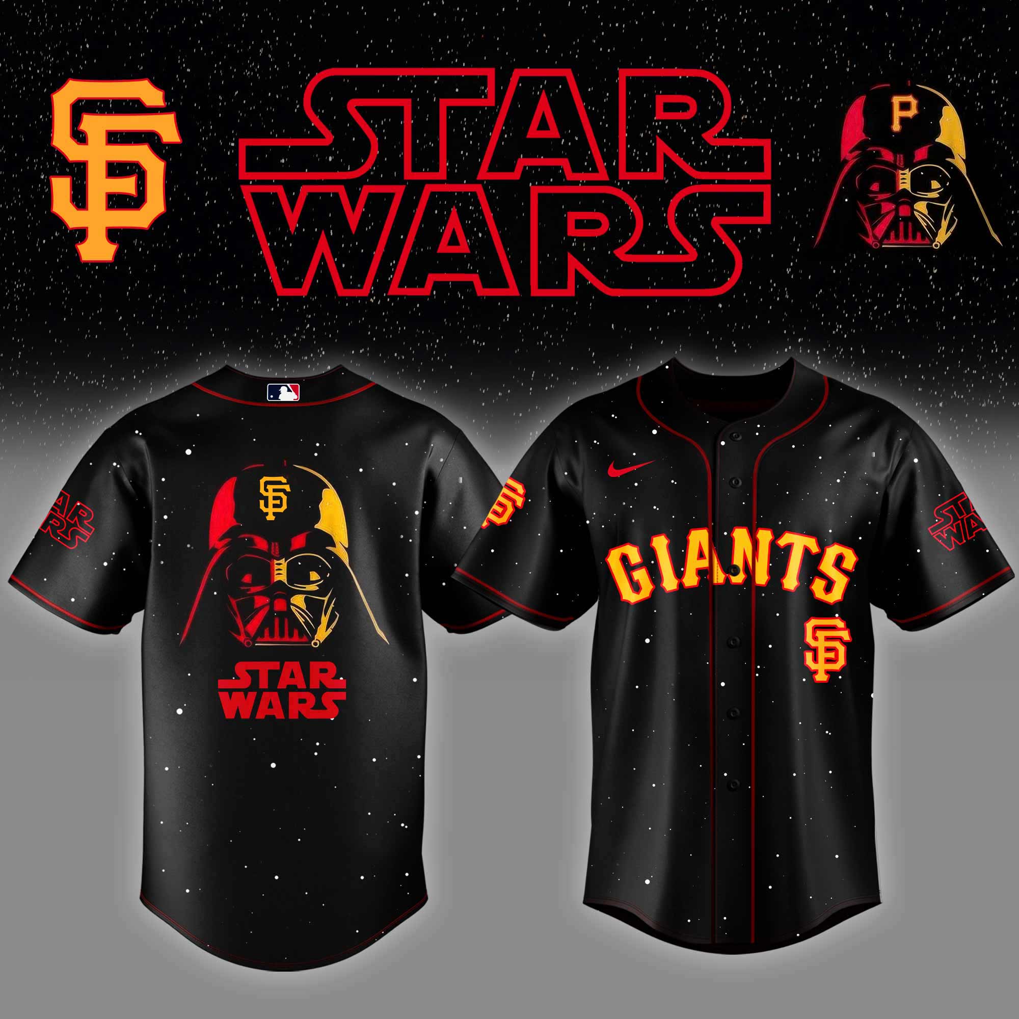 San Francisco Giants x Stars Wars Night Baseball Jersey Baseball Father's Day Gifts