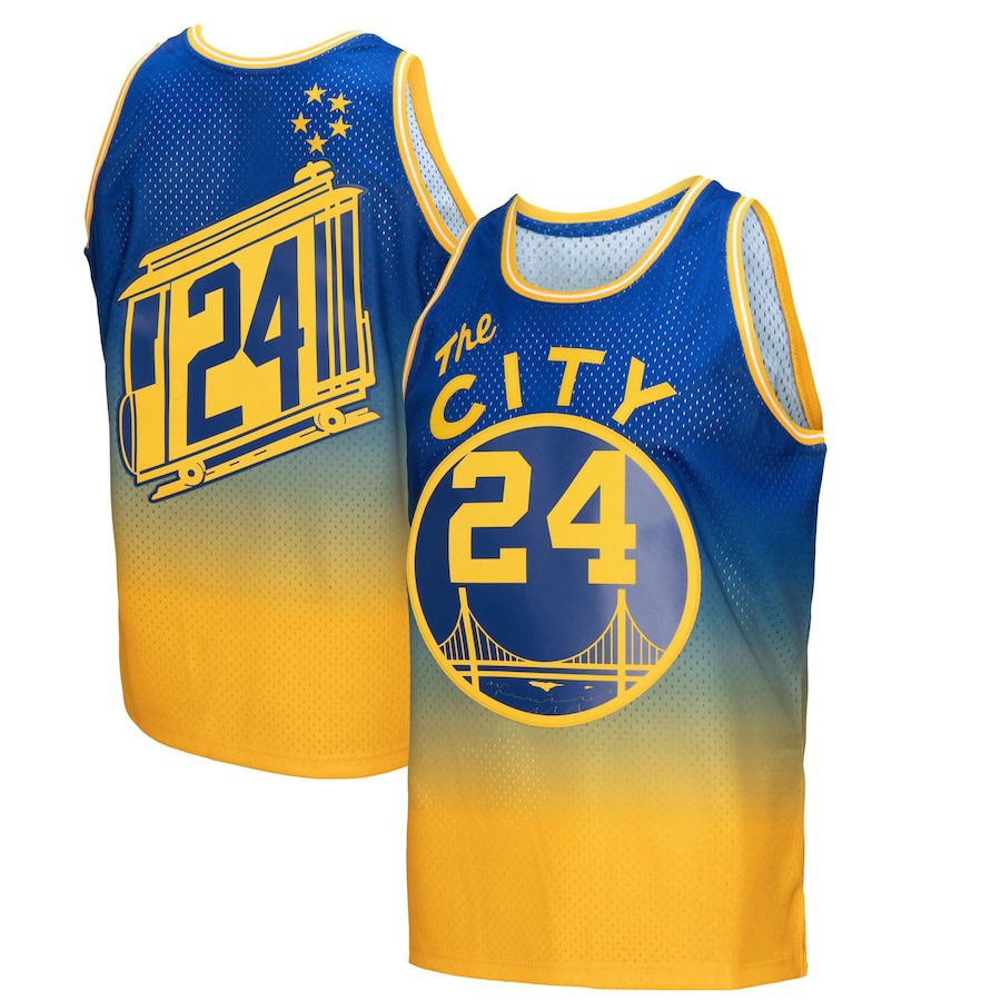 San Francisco Warriors Rick Barry Mitchell And Ness Gold Royal 1966 67 Jersey Gifts For Him