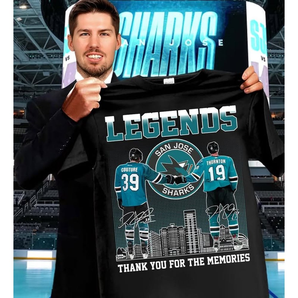 San Jose Sharks Logan Couture And Joe Thornton T-Shirt Sharks Merch Best Gifts For Hockey Fans