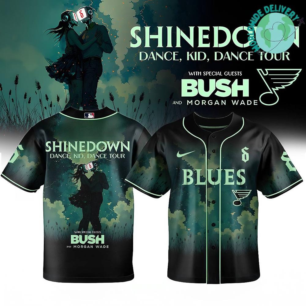 San Jose Sharks x Shinedown DanceKidDance Tour 2025 Baseball Jersey Clothing