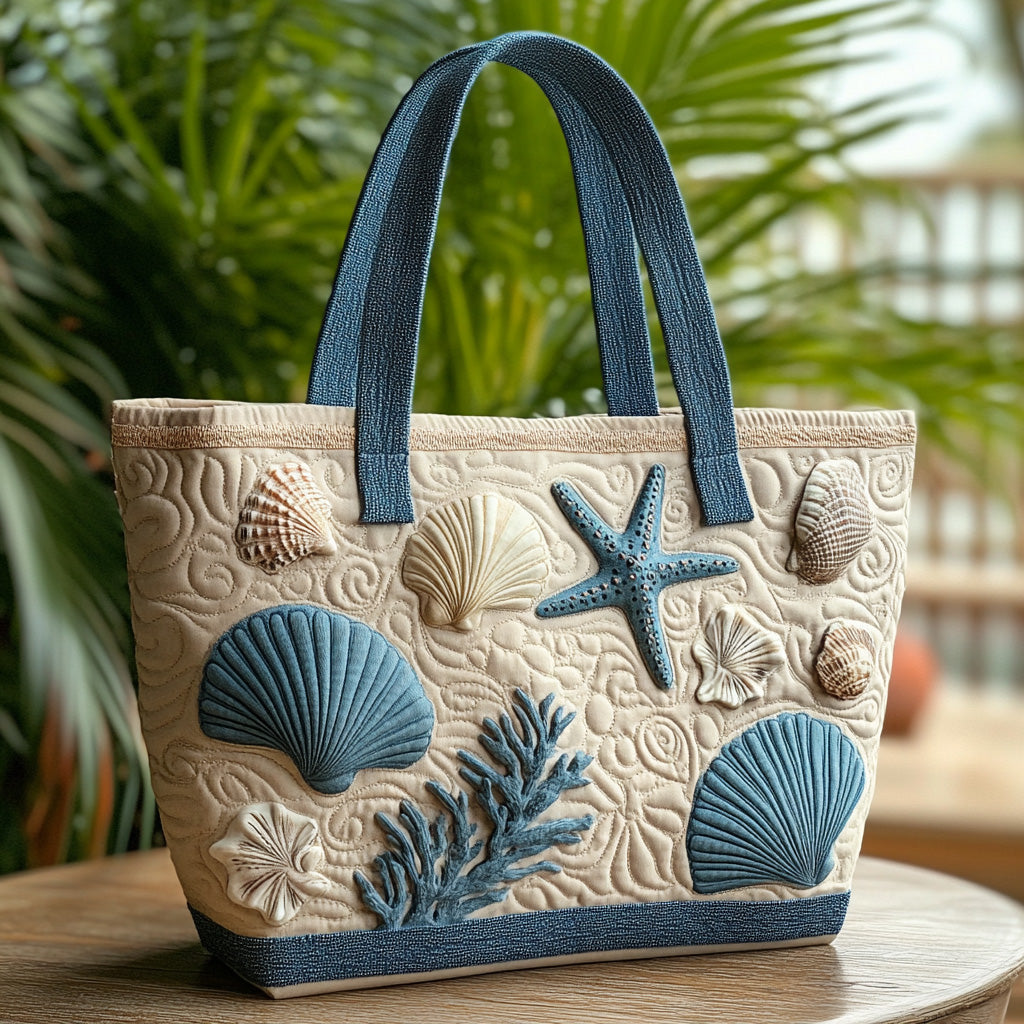 Sandy Finds Quilted Tote Bag Presents For Ocean Lovers