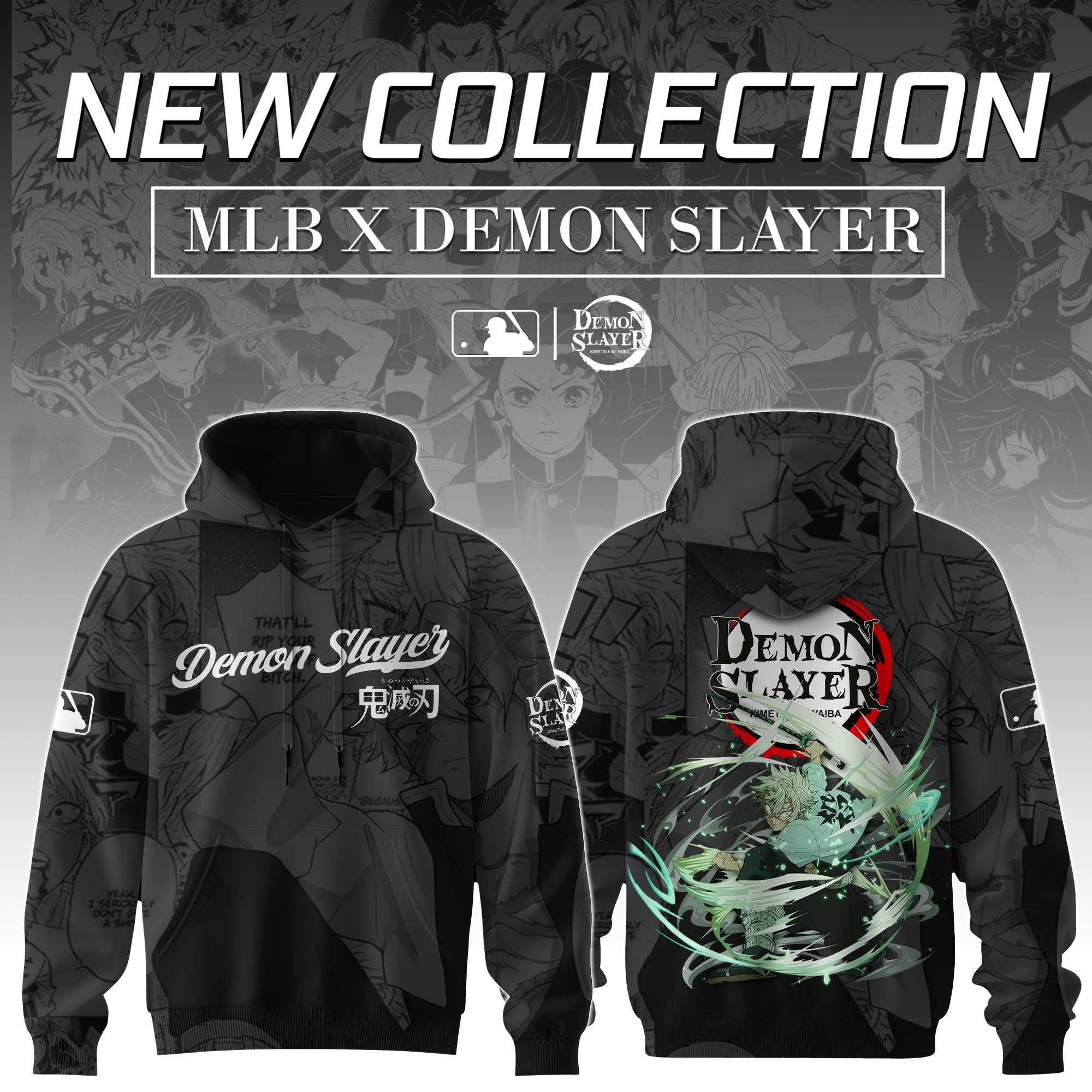 Sanemi Shinazugawa Demon Slayer x MLB Baseball Hoodie Editions Limited Gift For Fans