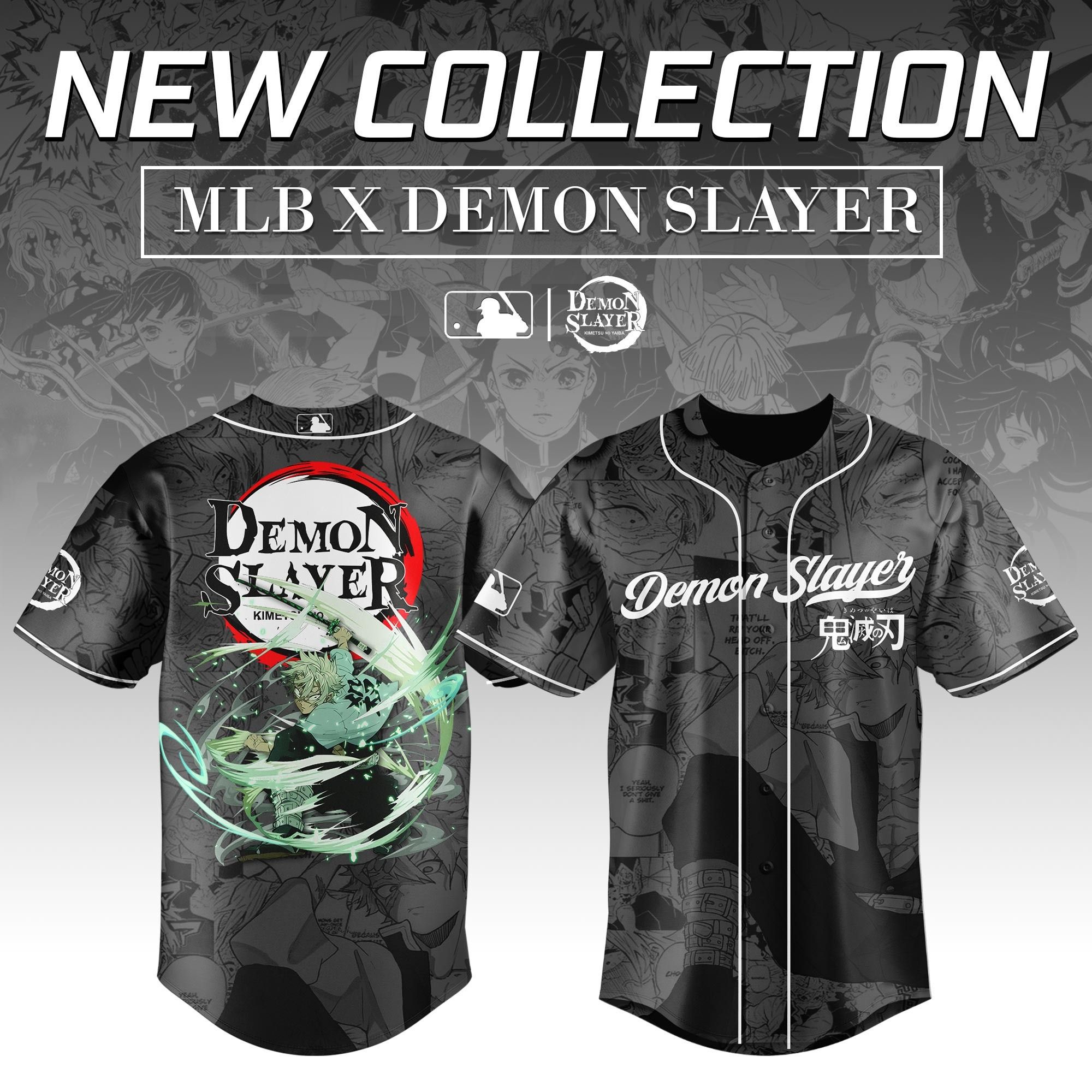 Sanemi Shinazugawa Slayer x MLB Baseball Jersey Editions Limited Gift For Anime Lovers